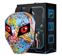 Zaino per Moto Impermeabile con Display a LED, Borsa Portacasco Programmabile di Grande capacità per APP LOY EYES, Zaino Rigido Smart Rider per Viaggi, Escursionismo, Equitazione