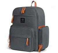 Zaino per pannolini, grande capienza, borsa a tracolla per pannolini, per la cura del bambino, elegante e durevole (grigio scuro)