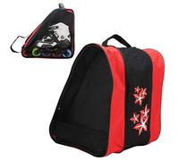 Zaino per pattini a rotelle Zaino per pattini a rotelle a 3 strati Zaino monospalla Borsa per il tempo libero(rosso)