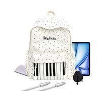 Zaino per pianoforte per bambini, con stampa di pianoforte estetico, borsa | Zaino scolastico per bambini, per scuola, attività allo zoo, ristorante, snack, giocattoli, parco, viaggi, giardino, picnic
