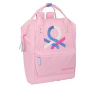 BENETTON PINK - Zaino per bambini con manici per laptop fino a 13", per laptop, ideale per giovani di diverse età, comodo e versatile, qualità e resistenza, 27 x 19 x 40 cm, colore rosa, Rosa,