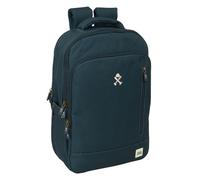 safta HARPER & NEYER - Zaino per laptop da 15,6", con tasca per tablet e connettore USB, ideale per giovani di diverse età, comodo e versatile, qualità e resistenza, 29 x 15 x 44 cm, Blu navy, M,