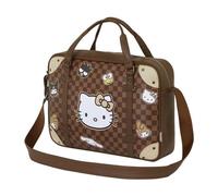 Hello Kitty Squares-Borsa Computer Laptop, Marrone, 42 x 30 cm