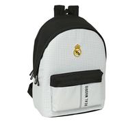 Zaino per Portatile Real Madrid C.F. 24/25 Bianco Grigio 31 x 44 x 18 cm 15,6