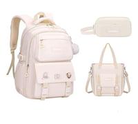 Zaino per ragazze 3 PCS Cute School Backpacks Borsa di libro per bambini elementari Zaino classico leggero per bambini, con set di custodia a matita Laptop College Travel Backpack Borse da libro grand