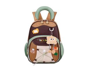 Zaino per ragazze, altezza 32,6 cm, zaino per la scuola per bambini, con fibbia, per bambini dai 3 ai 6 anni, per bambini, scuola elementare, viaggi, asilo, Natale, Marrone, Fare riferimento alla