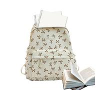 Zaino per Ragazze - Borsa Scolastica Kãwaii | Zainetto Preppy con Fiocco | Dâypack Leggero in Nylon per Adolescenti, Grande Capienza Cinghie Regolabili per Libri e Laptop (Blu/Rosa/Viola/Cachi)