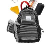 Zaino per ragazze con tasca estetica, impermeabile, leggero e, Nero , Se référer au descriptif, Fare riferimento alla descrizione