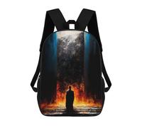 Zaino Per Ragazzi E Ragazze Con Stampa 3D The Pilgrim Before The Sealed Gate - The One Who Dared to Stand Zaino Per Libri, Scuola Elementare, Bambini, Borsa Da Viaggio Casual, Zaino Per Laptop 17inch