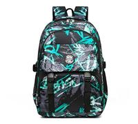 Zaino per ragazzi Zaino da scuola stampato per bambini Zaino scolastico per laptop grande zaino casual borsa verde oliva, Verde, Etichettalia unica