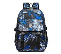 Zaino per ragazzi Zaino da scuola stampato per bambini Zaino scolastico per laptop grande zaino casual borsa verde oliva, Blu, Etichettalia unica