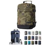 Zaino per Ryanair e Wizzair, Borsa da Viaggio a Mano, Colore Nero Mimetico, 40 x 30 x 20 cm