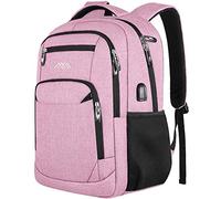 Zaino per scuola e laptop, per ragazzi, ragazze, adolescenti, uomini e donne, da giorno e per lavoro, zaino con USB, Colore: rosa. (Rosa) - YAMTION-C25