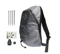 Zaino per segnalazione di direzione per bicicletta, con 4 indicatori LED | Con indicatore di direzione, borsa ad alta visibilità con giro, borsa ricaricabile USB per una guida notturna sicura