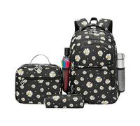 Zaino Per Studentessa - Set Pranzo Con Zaino - Simpatico Set Zaino Per Scuola Superiore Per Studenti, Adolescenti, Bambini, Ragazze, Giovani, Viaggi, Vacanze, Uscite Diar, nero, Consulte la