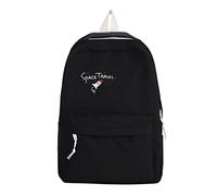 Zaino per studenti ad alta capacità maschile e femminile, zaino per il tempo libero, borsa per la scuola alla moda giovanile, zaino per bambini, Nero , Etichettalia unica