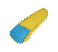 Zaino per ukulele da 23 pollici, leggero e resistente, in tessuto Oxford con imbottitura in cotone spesso, doppia tracolla regolabile per ukulele soprano, piccola chitarra, verde (Giallo)