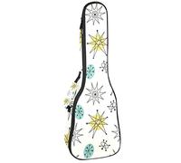 Zaino per ukulele da concerto, custodia per ukulele resistente con custodia, custodia per ukulele tenore soprano da 10 mm borsa imbottita vintage atomica anni '50