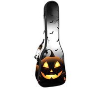 Zaino per ukulele da concerto, custodia per ukulele resistente con custodia, custodia per ukulele tenore soprano da 10 mm, borsa imbottita per Halloween zucca leggera castello antico