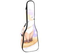 Zaino per ukulele da concerto, custodia per ukulele resistente con custodia, custodia per ukulele tenore soprano da 10 mm, borsa imbottita con bellissima luna foxy