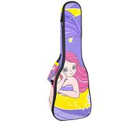 Zaino per ukulele da concerto, custodia per ukulele resistente con custodia, Ukulele tenore soprano, 10 mm, borsa imbottita per luna e sirena