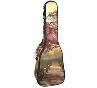 Zaino per ukulele da concerto, custodia per ukulele resistente con custodia, Ukulele tenore soprano, 10 mm, borsa imbottita per alberi, paesaggi forestali