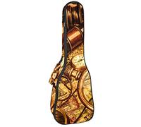 Zaino per ukulele da concerto, custodia per ukulele resistente con custodia, Ukulele tenore soprano 10 mm borsa imbottita vintage mappa pirata bussola telescopio