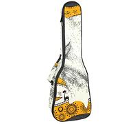 Zaino per ukulele da concerto, custodia per ukulele resistente con custodia, Ukulele tenore soprano 10 mm borsa imbottita canguro retrò bello