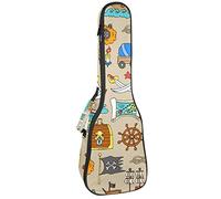 Zaino per ukulele da concerto, custodia per ukulele resistente con custodia, Ukulele tenore soprano, 10 mm, borsa imbottita per pirati avventure