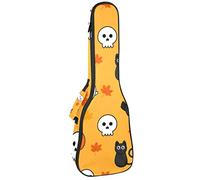Zaino per ukulele da concerto, custodia per ukulele resistente con custodia, Ukulele tenore soprano 10 mm borsa imbottita Happy Halloween Ghost Cat