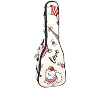 Zaino per ukulele da concerto, custodia per ukulele resistente con custodia, Ukulele tenore soprano, 10 mm, borsa imbottita carlino Parigi carino