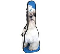 Zaino per ukulele da concerto, custodia per ukulele resistente con custodia, Ukulele tenore soprano 10 mm borsa imbottita Shih Tzu Dog Puppy