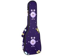 Zaino per ukulele da concerto, custodia per ukulele resistente con custodia, Ukulele tenore soprano 10 mm borsa imbottita divertente mostro cartone animato