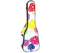 Zaino per ukulele da concerto, custodia per ukulele resistente con custodia, Ukulele tenore soprano 10 mm borsa imbottita con simpatico cartone animato colorato fungo margherita
