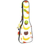 Zaino per ukulele da concerto, custodia per ukulele resistente con custodia, Ukulele tenore soprano da 10 mm, borsa imbottita con motivo di raccolta di frutta carina