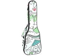 Zaino per ukulele da concerto, custodia per ukulele resistente con custodia, Ukulele tenore soprano da 10 mm borsa imbottita granchio per onde di pesce