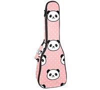 Zaino per ukulele da concerto, custodia per ukulele resistente con custodia, Ukulele tenore soprano da 10 mm, borsa imbottita Panda rosa carino