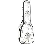 Zaino per ukulele da concerto, custodia resistente con custodia, ukulele soprano da concerto tenore da 10 mm, borsa imbottita con bussola, rosa dei venti