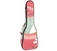 Zaino per ukulele da concerto, resistente con custodia per ukulele con custodia, per concerti soprano, ukulele tenore, 10 mm, borsa imbottita carina riccio floreale I Am A Star