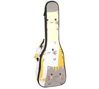 Zaino per ukulele da concerto, resistente con custodia per ukulele con custodia, per concerti soprano, ukulele tenore, 10 mm, borsa imbottita con simpatici cartoni animati a vita bassa