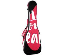 Zaino per ukulele da concerto, resistente con custodia per ukulele con custodia, per ukulele tenore da concerto soprano da 10 mm, borsa imbottita Segui il tuo cuore Red Love