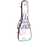 Zaino per ukulele da concerto, resistente con custodia per ukulele con custodia, per ukulele tenore da concerto soprano da 10 mm, borsa imbottita Segui il tuo cuore