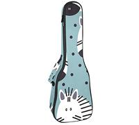 Zaino per ukulele da concerto, resistente con custodia per ukulele con custodia, ukulele tenore da concerto soprano, 10 mm, borsa imbottita con zebre carina