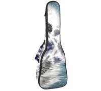 Zaino per ukulele da concerto, resistente con custodia per ukulele con custodia, ukulele tenore da concerto soprano, 10 mm, borsa imbottita Moon Yin Yang