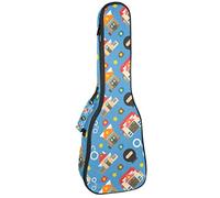 Zaino per ukulele da concerto, resistente con custodia per ukulele con custodia, ukulele tenore da concerto soprano, 10 mm, imbottito BagIcon polizia