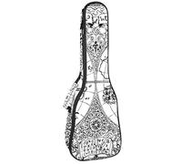 Zaino per ukulele da concerto, resistente con custodia per ukulele con custodia, ukulele tenore da concerto soprano, 10 mm, con mappa di parole