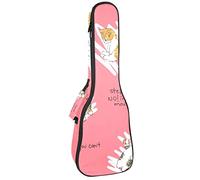 Zaino per ukulele da concerto, resistente con custodia per ukulele con custodia, ukulele tenore da concerto soprano 10 mm, borsa imbottita per gatti non spostabili, rosa intenso