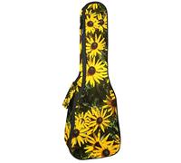 Zaino per ukulele da concerto, resistente con custodia per ukulele con custodia, ukulele tenore da concerto soprano 10 mm, borsa imbottita gialla piccola margherita