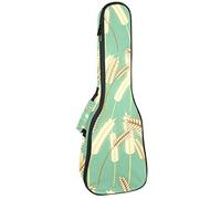 Zaino per ukulele da concerto, resistente con custodia per ukulele con custodia, ukulele tenore da concerto soprano da 10 mm, borsa imbottita con erba d'orzo