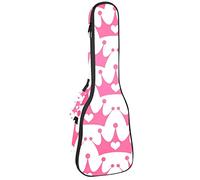 Zaino per ukulele da concerto, resistente con custodia per ukulele con custodia, ukulele tenore da concerto soprano 10 mm, borsa imbottita principessa Royalty Crown cuore gioielli